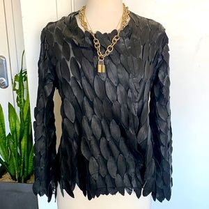 Genuine leather blazer